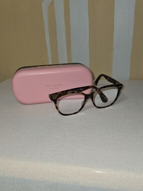 kate spade Tortoiseshell Women's Glasses with Pink Case, & 2 Pairs Of Readers